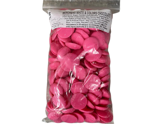 Merckens Pink Chocolate Wafers