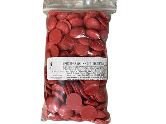 Merckens Red Chocolate Wafers