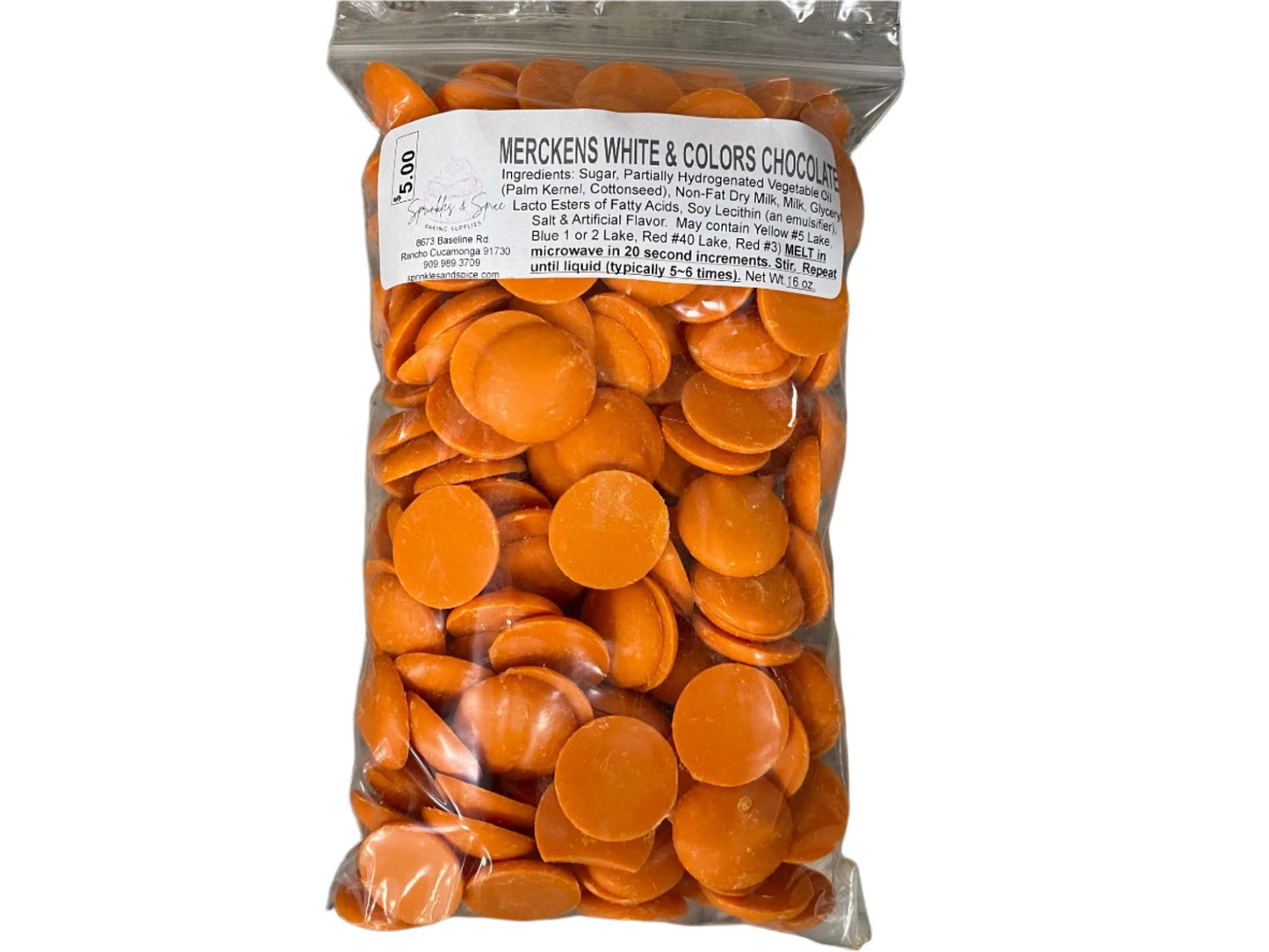 Merckens Orange Chocolate Wafers