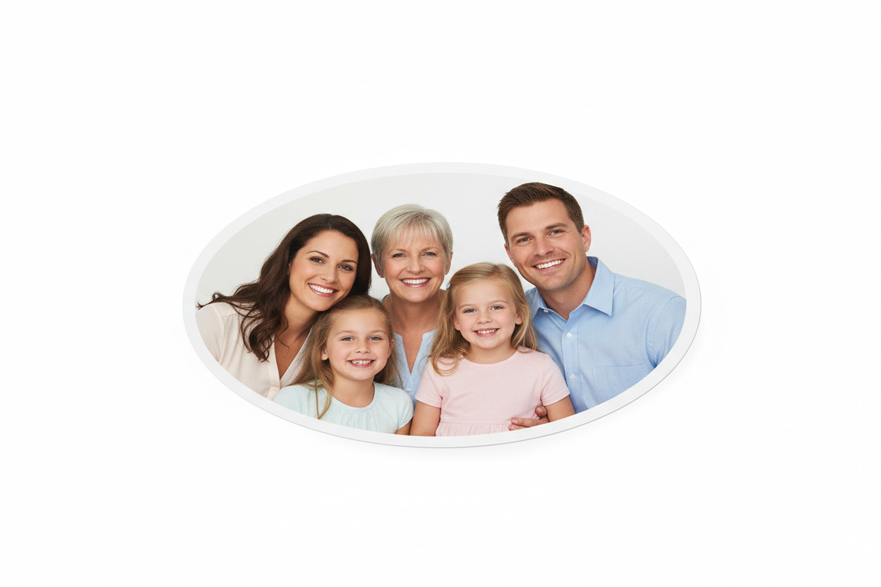 Oval edible cake topper image