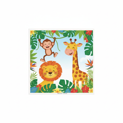 Square edible cake topper image